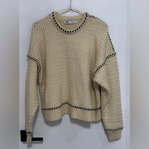 Zara: Women's Textured Sweater- Size Small